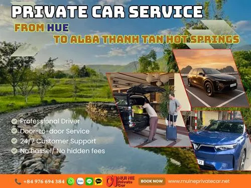 Hue To Alba Thanh Tan Hot Springs Private Car